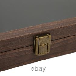 Pin Display Case Large Black PU Leather Dustproof Glass Widely Used Dis
