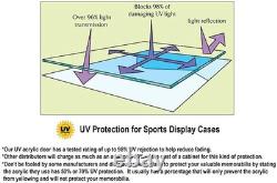 Pin Medal Display Case XL Badge Patch Flag Cherry Wood Military Rack Shadow Box