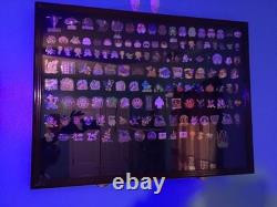 Pin Medal Display Case XL Badge Patch Flag Cherry Wood Military Rack Shadow Box