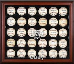 Pittsburgh Pirates Logo Mahogany Framed 30-Ball Display Case