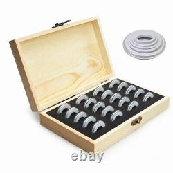 Plastic Coin Capsules Display Storage Boxes Holder Collectible Wooden Case Boxes