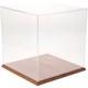Plymor Clear Acrylic Display Case With Hardwood Base, 13 X 13 X 13