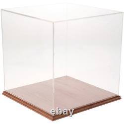 Plymor Clear Acrylic Display Case with Hardwood Base, 13 x 13 x 13