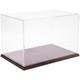 Plymor Clear Acrylic Display Case With Hardwood Base, 14 W X 9 D X 9 H