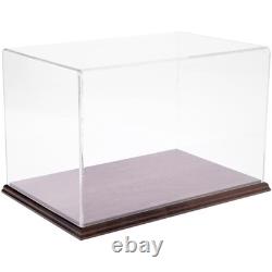 Plymor Clear Acrylic Display Case with Hardwood Base, 14 W x 9 D x 9 H