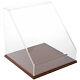 Plymor Clear Acrylic Slanted Front Case With Hardwood Base, 12 X 12 X 12