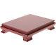 Plymor Red Rectangle Wood Veneer Footed Display Base 8w X 6d X 1.75h, 3 Pack