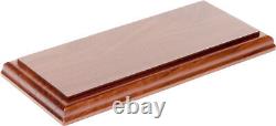 Plymor Solid Walnut Rectangle Wood Base with Ogee Edge, 10 x 5 x 0.75 (6 Pack)
