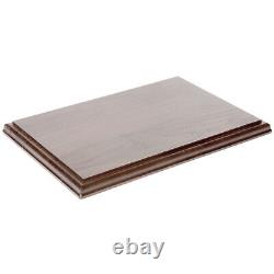 Plymor Solid Walnut Rectangle Wood Base with Ogee Edge, 12 x 8 x 0.75 (3 Pack)