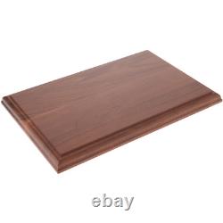 Plymor Solid Walnut Rectangle Wood Display Base, 11.875 x 7.875 x 0.75
