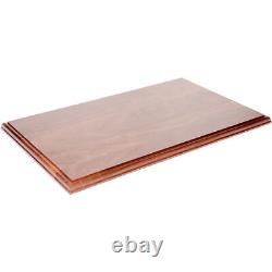 Plymor Solid Walnut Rectangular Wood Base with Ogee Edge, 20W x 12D x 0.75H