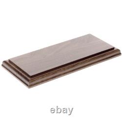 Plymor Solid Walnut Rectangular Wood Display Base, 10.75 W x 6.125 D x 0.75 H