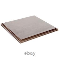 Plymor Solid Walnut Square Wood Base with Edge, 12.75W x 12.75D x 0.75 (2 Pack)