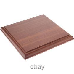 Plymor Solid Walnut Square Wood Base with Ogee Edge 7.875 W x 7.875 D (6 Pack)