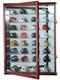 Pocket Pro Mini Helmet Display Case 48+ Football Mirrored Cherry Wood Cabinet
