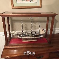 Pourquoi-Pas Handcrafted Ship Model with Acrylic And Wood Display Case