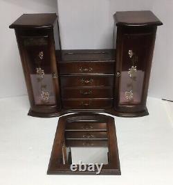 Powell 2 Door 2 Sided Necklace Closet 3 Drawer Removeable Mirrored Jewelry Box