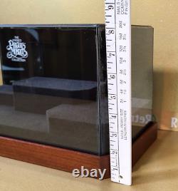 Precious Moments Glass Display Case Store Figurine Enesco Wood Base Rare