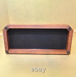 Precious Moments Glass Display Case Store Figurine Enesco Wood Base Rare