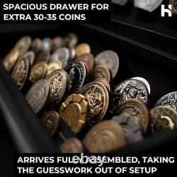 Premium Wood Challenge Coin Display Case for 50 Coins Ideal for Collectors