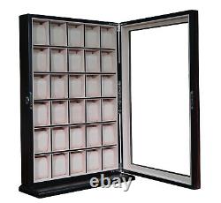 Presale- 30 Watch Ebony Wood Display Wall Case Stand Storage Organizer Box Hang