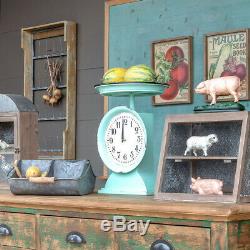 Punched Tin Wood Display Case Shelf Tabletop