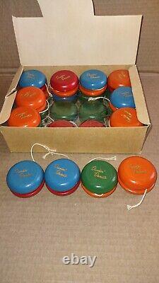 RARE 1960's Dunkin Donuts Promotional Wood Yoyo's Case Of 24 In Display Box
