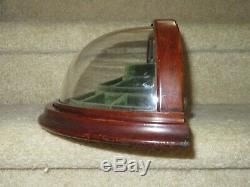 RARE! Antique 1890's Victorian Era Small Wood Display Case withSWIVEL GLASS DOME