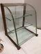 Rare Art Deco Age Modernist Wood & Glass Counter Top Display Case