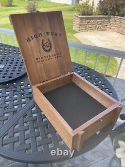 RARE High West Distillery Wooden Whiskey Bourbon Display Case with Handle L@@K