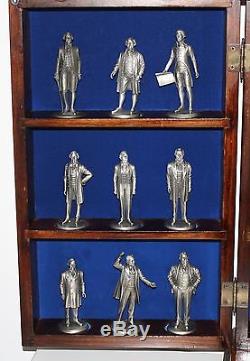 RARE LANCE Fine Pewter American President Collection Original Wood Display Case