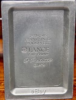 RARE LANCE Fine Pewter American President Collection Original Wood Display Case