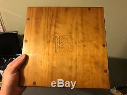 RARE Napa Valley Box Co Revolving Wood Carousel CD Holder Display Storage Case