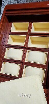 RARE OMEGA 8 Watch Wood Lacquer Display Storage Case Box