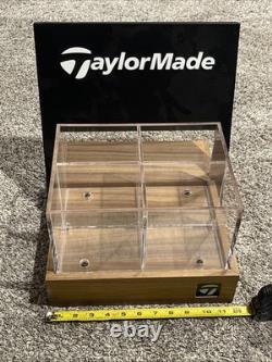 RARE TAYLORMADE Wood Countertop Display Case Showcase Black Brown. Clubhouse