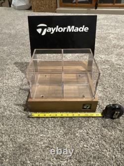 RARE TAYLORMADE Wood Countertop Display Case Showcase Black Brown. Clubhouse