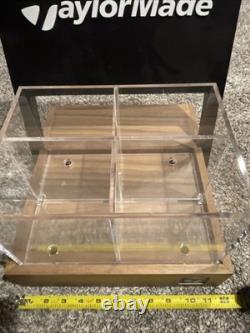 RARE TAYLORMADE Wood Countertop Display Case Showcase Black Brown. Clubhouse