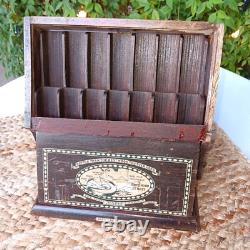 RESERVEDAntique Boye Crochet Needle Company Wood Display Case Countertop Store