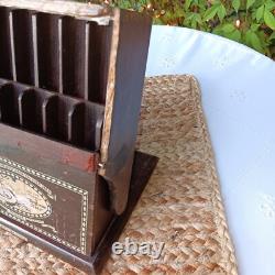 RESERVEDAntique Boye Crochet Needle Company Wood Display Case Countertop Store