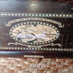 RESERVEDAntique Boye Crochet Needle Company Wood Display Case Countertop Store