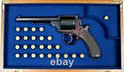 REVOLVER PRESENTATION CUSTOM DISPLAY CASE BOX for ADAMS m 1868 Mk II. 450 cal