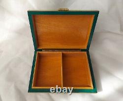 ROLEX 50s Ribbon Box Case with Feet Green 1950s Vintage Submariner Leather Display