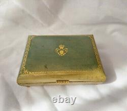 ROLEX 50s Ribbon Box Case with Feet Green 1950s Vintage Submariner Leather Display