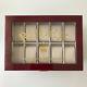 Rolex Box Watches Of Switzerland Display Case 20 Compartments Piano Wood