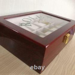 ROLEX Watch Case 10 Pieces Storage Novelty Collection Display Box Limited