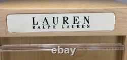 Ralph Lauren Wood Table Counter Top Jewelry Earring Store Display Case 4 Sided