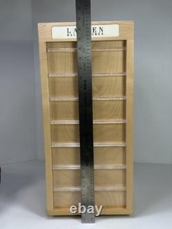 Ralph Lauren Wood Table Counter Top Jewelry Earring Store Display Case 4 Sided