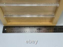 Ralph Lauren Wood Table Counter Top Jewelry Earring Store Display Case 4 Sided