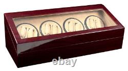 Random Finish Wood 8 + 12 Automatic Watch Winder Display Case Box Renewed