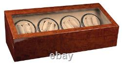 Random Finish Wood 8 + 12 Automatic Watch Winder Display Case Box Renewed